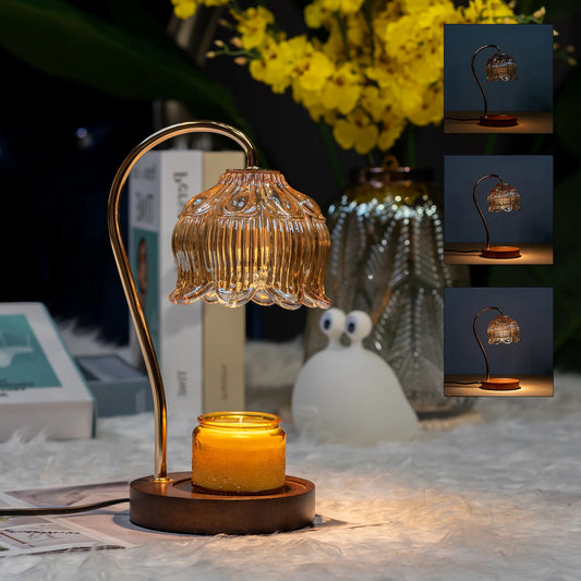 Electric Flower Candle Warmer Lamp with Timer