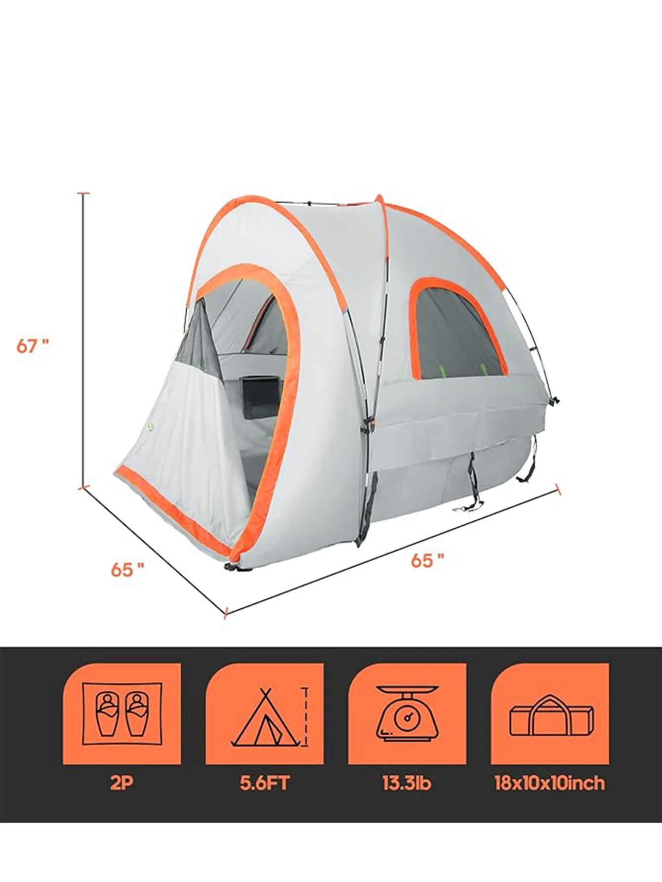 Pickup Truck Bed Tent, Waterproof With Carry Bag,