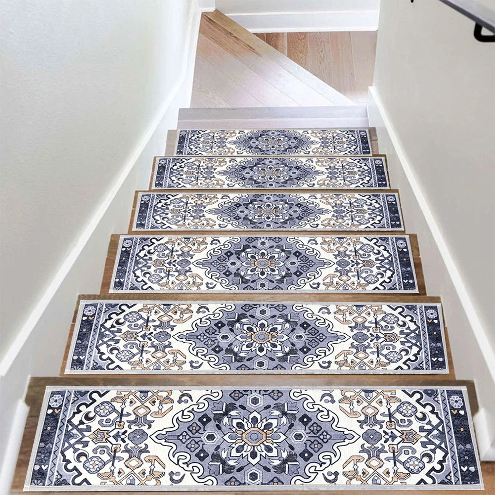 15PCS Carpet Stair Treads Set Self-adhesive