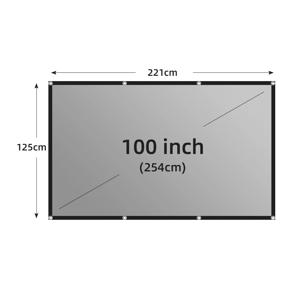 Home Outdoor Projector Screen 60" x 133"