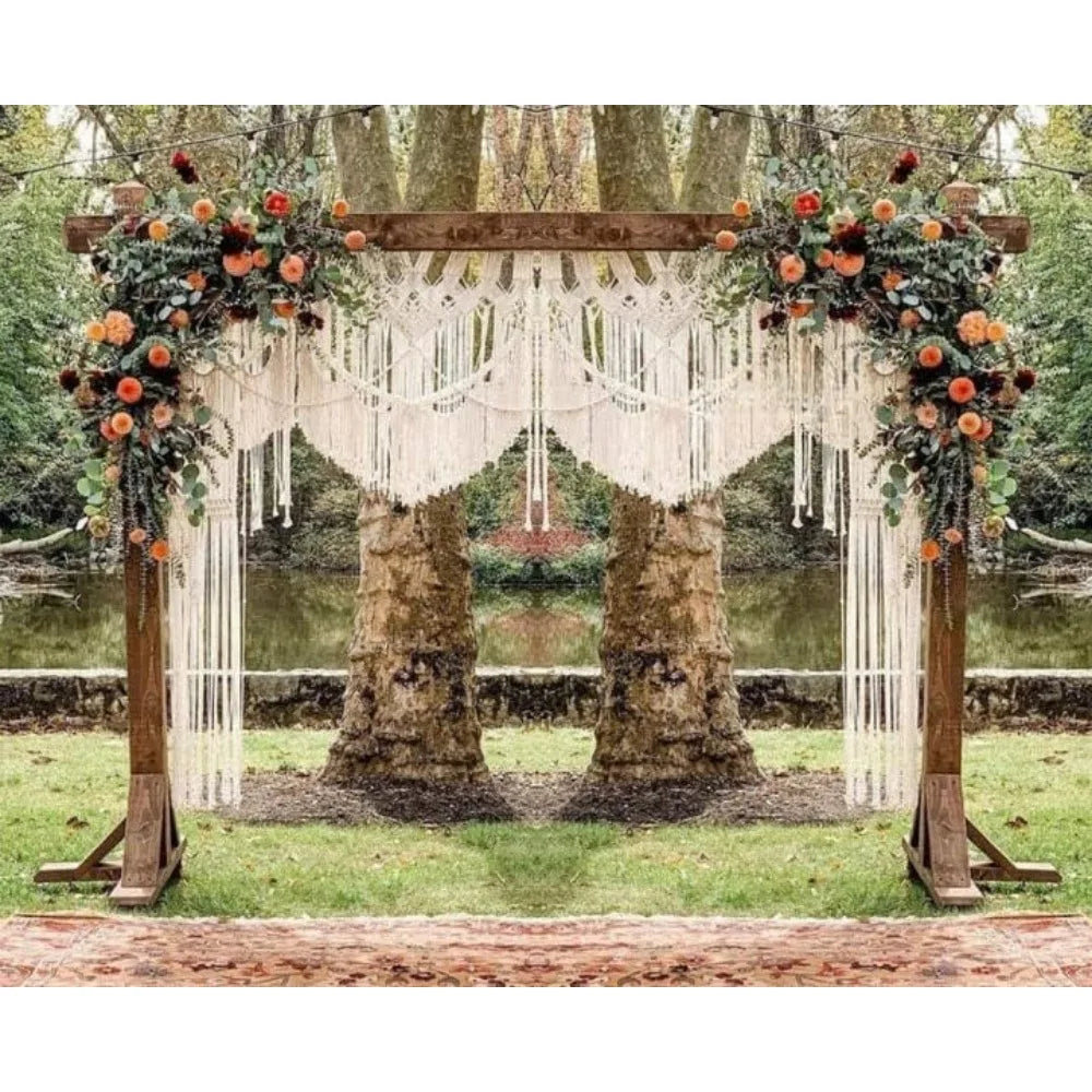 Handmade Bohemian Macramé Wedding Backdrop