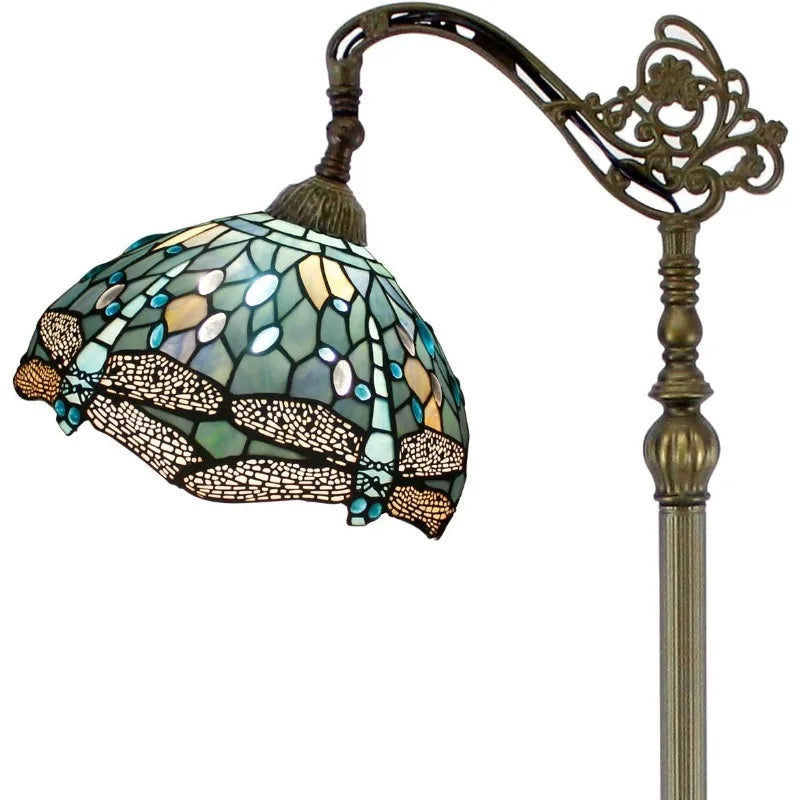 Tiffany Floor Lamp Sea Blue-Stained Glass
