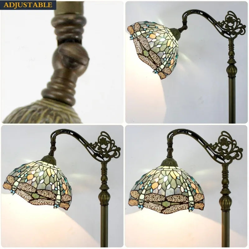 Tiffany Floor Lamp Sea Blue-Stained Glass