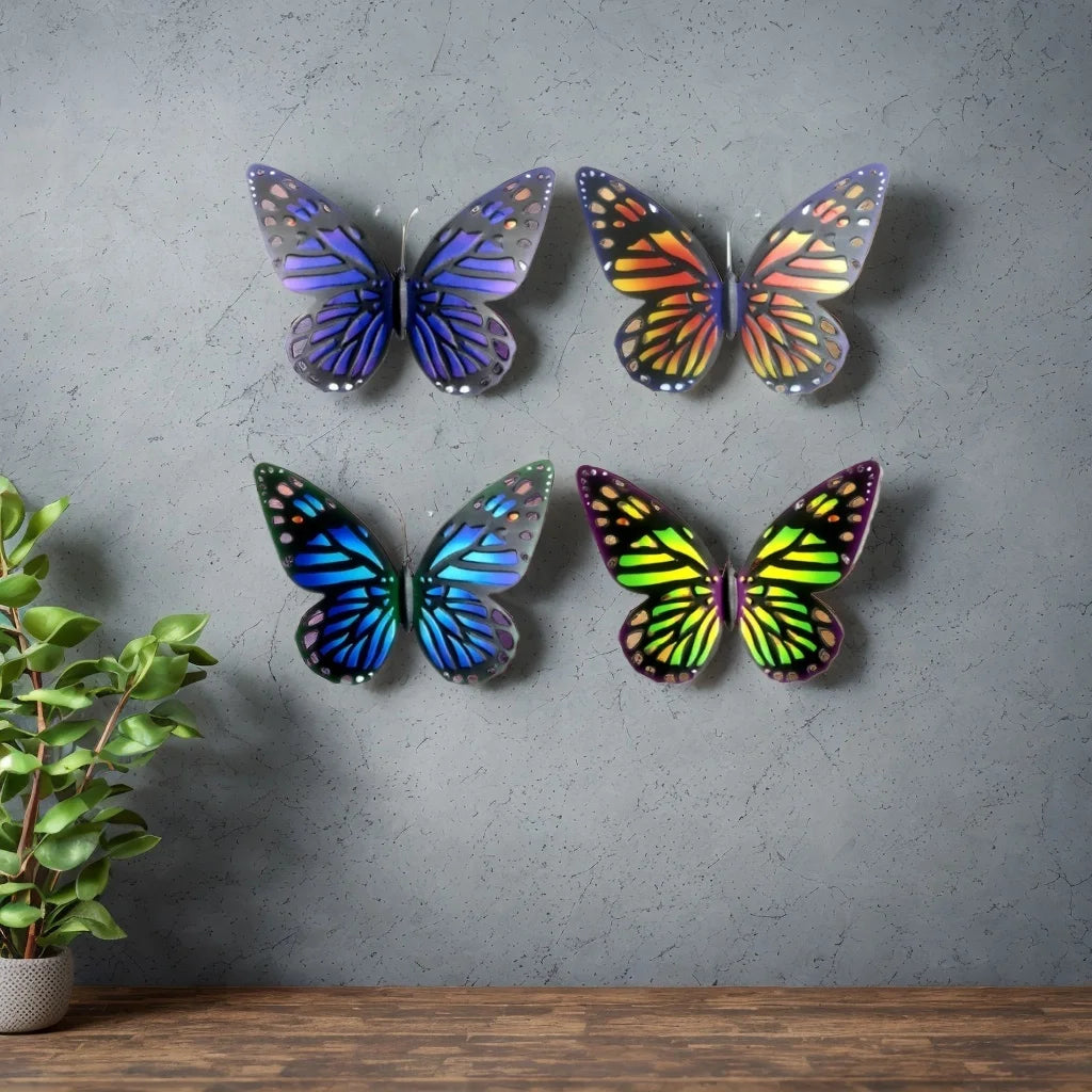 4pcs Metal Butterfly Wall Art