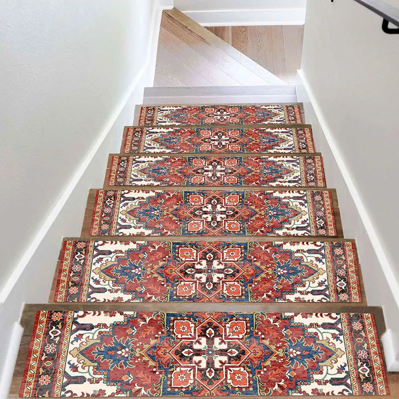 15PCS Carpet Stair Treads Set Self-adhesive