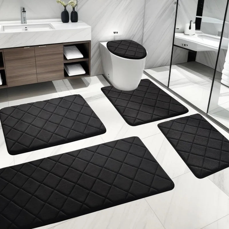 Bathroom Rug Set 5 Piece,