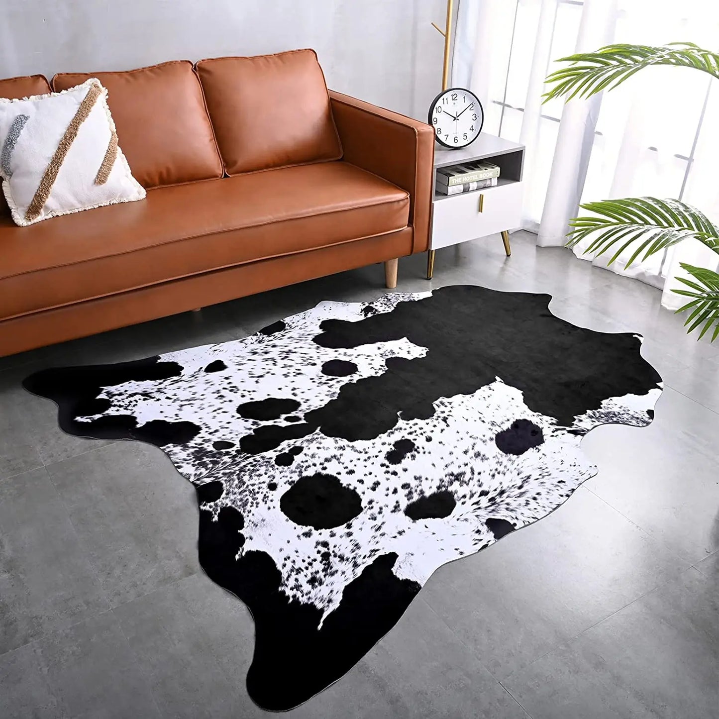 American style faux fur cowhide rug