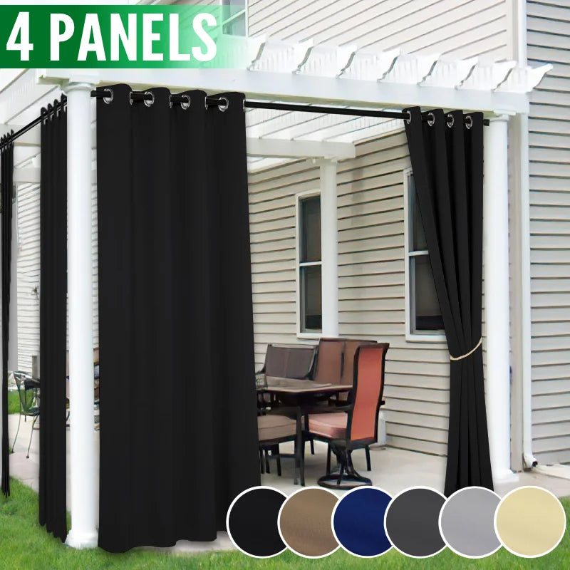 4 Panels Outdoor Curtains
