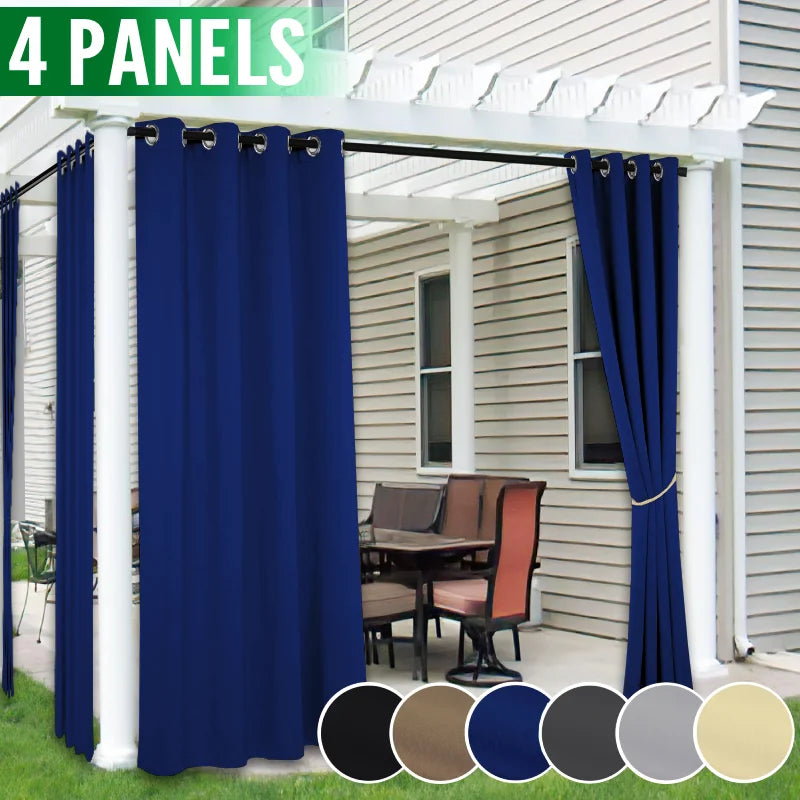 4 Panels Outdoor Curtains