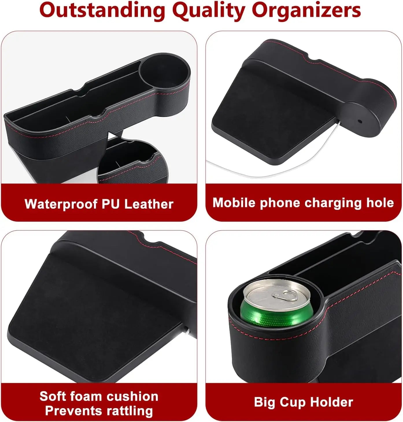 1PC Automotive Seat Gap/ Organizer with Cup Holder f