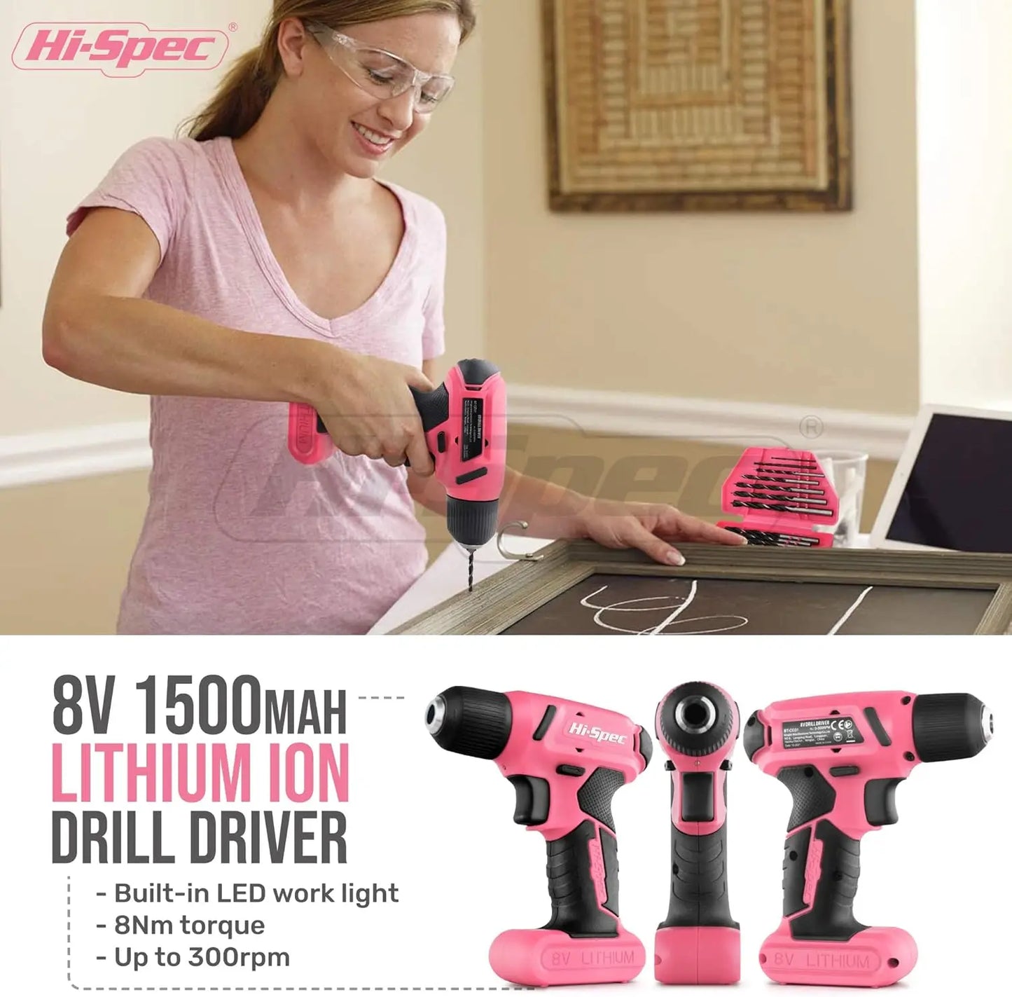 58pc Pink Tool Set