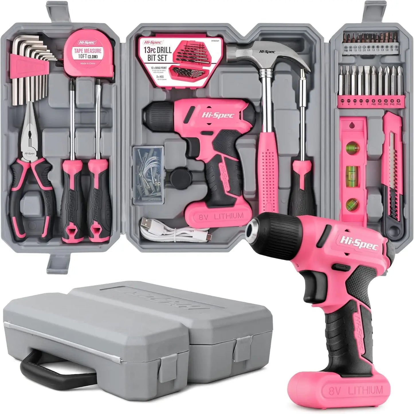 58pc Pink Tool Set