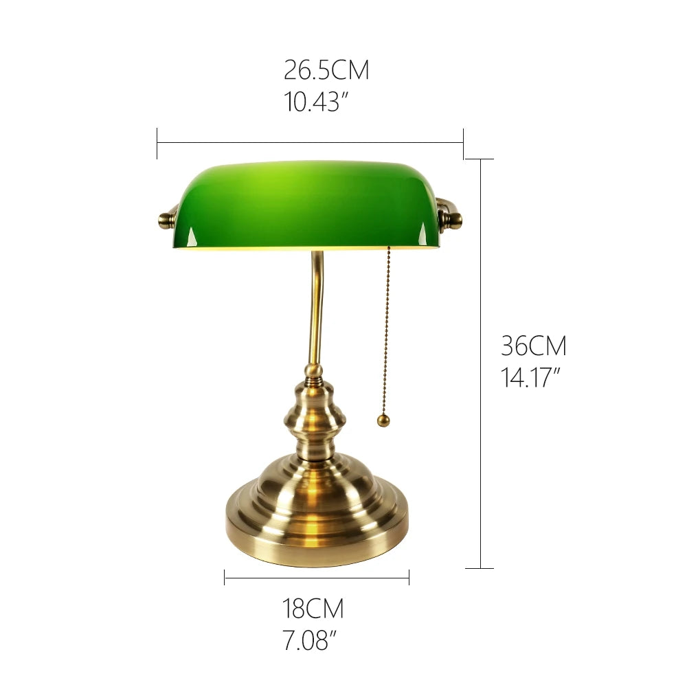 Retro industrial Classical banker table lamp