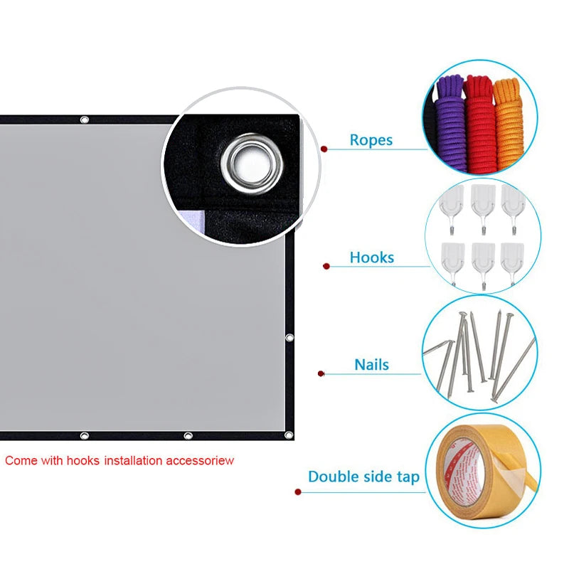 Home Outdoor Projector Screen 60" x 133"