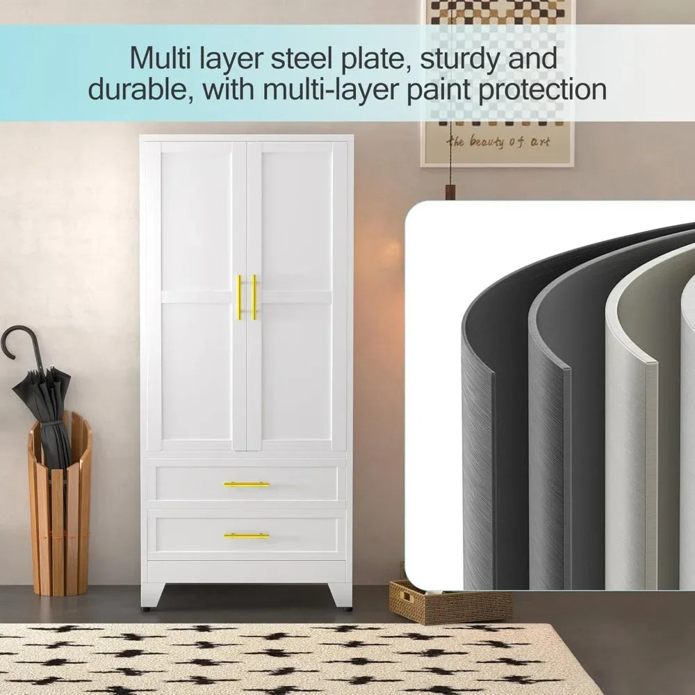 Metal Armoire Wardrobe Closet