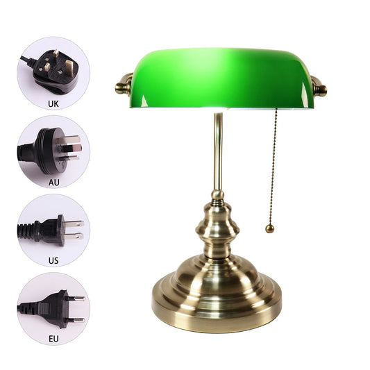 Retro industrial Classical banker table lamp