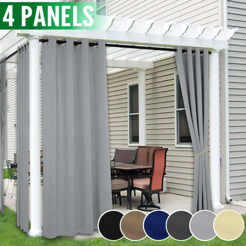 4 Panels Outdoor Curtains