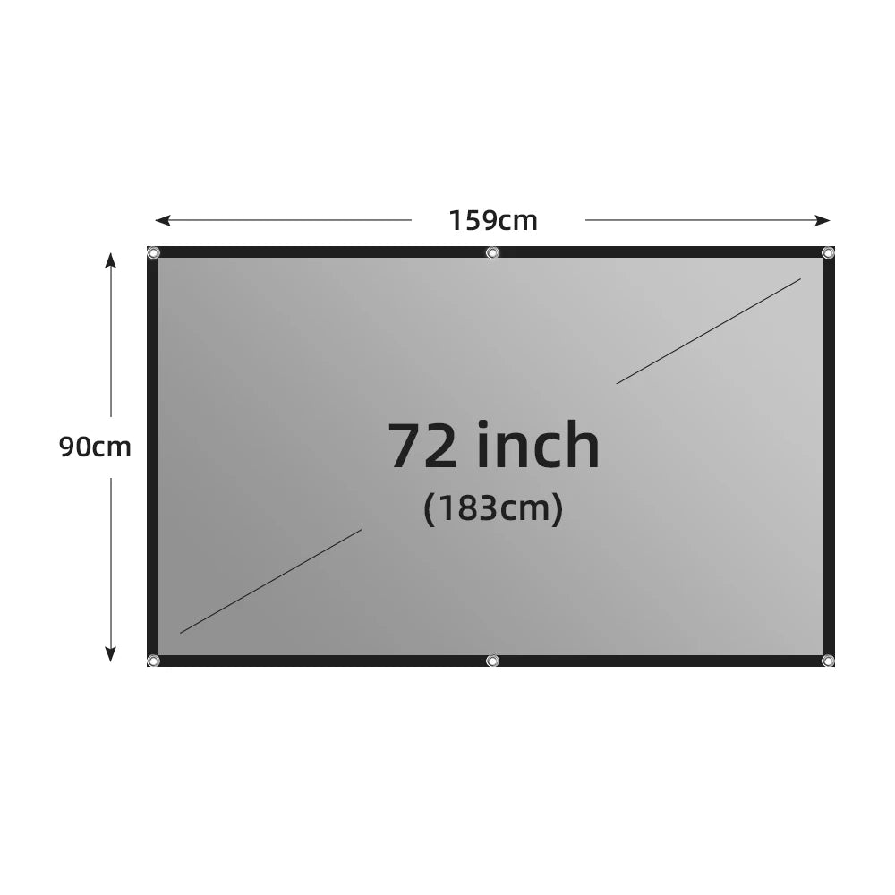 Home Outdoor Projector Screen 60" x 133"