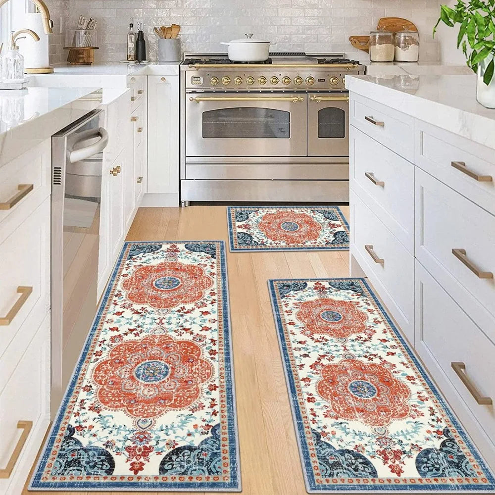 Kitchen rug set 3 pieces, washable