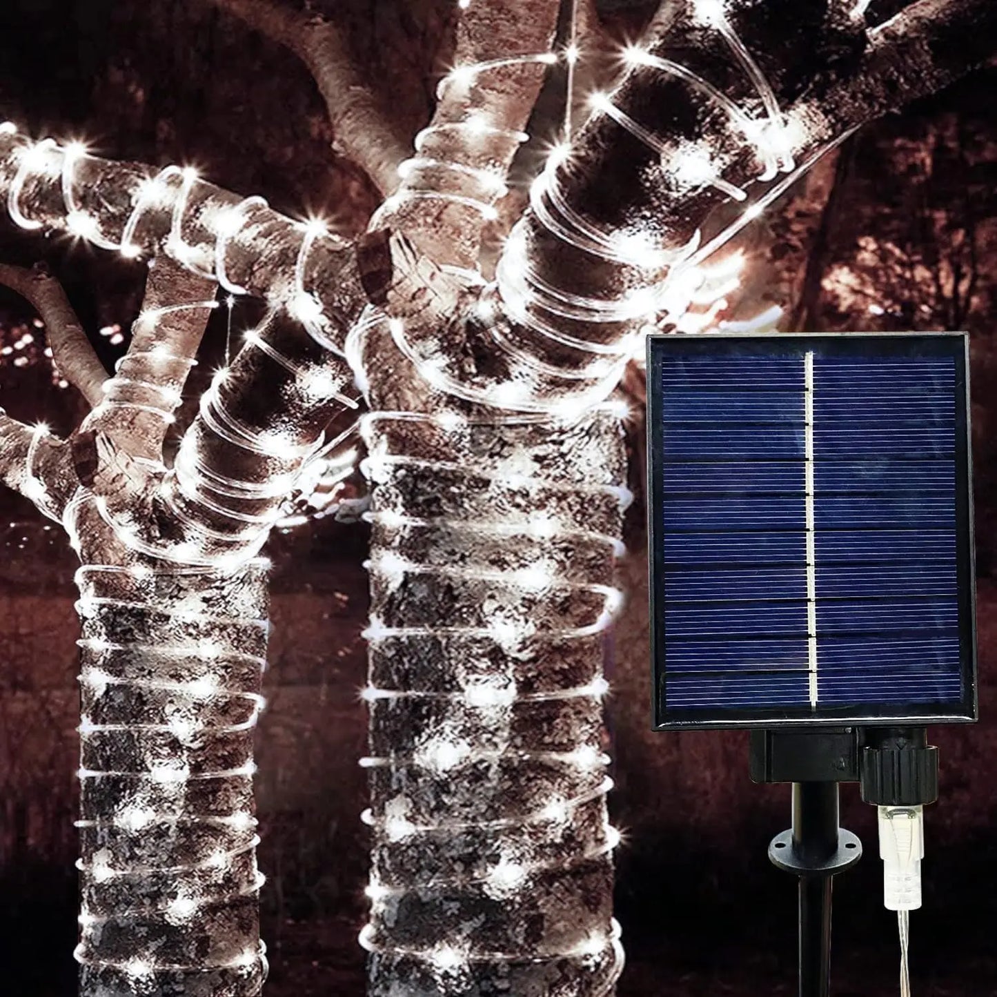 300 LED Solar Rope Lights Outdoor
