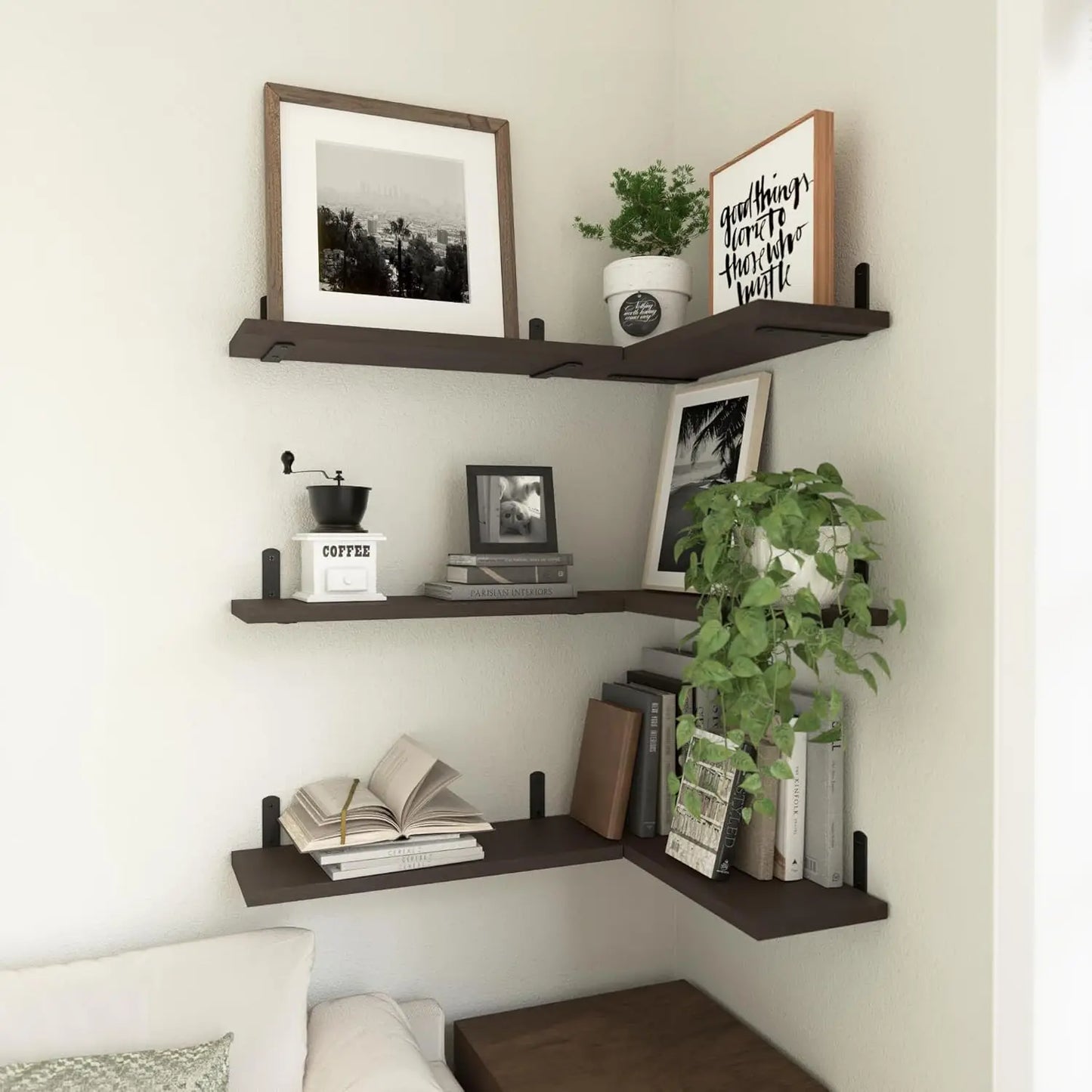 Rustic Floating Shelves Set of 6