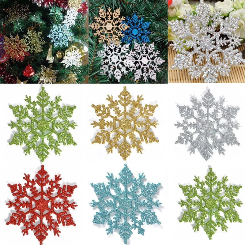 12pack Multi-color Snowflakes ornaments