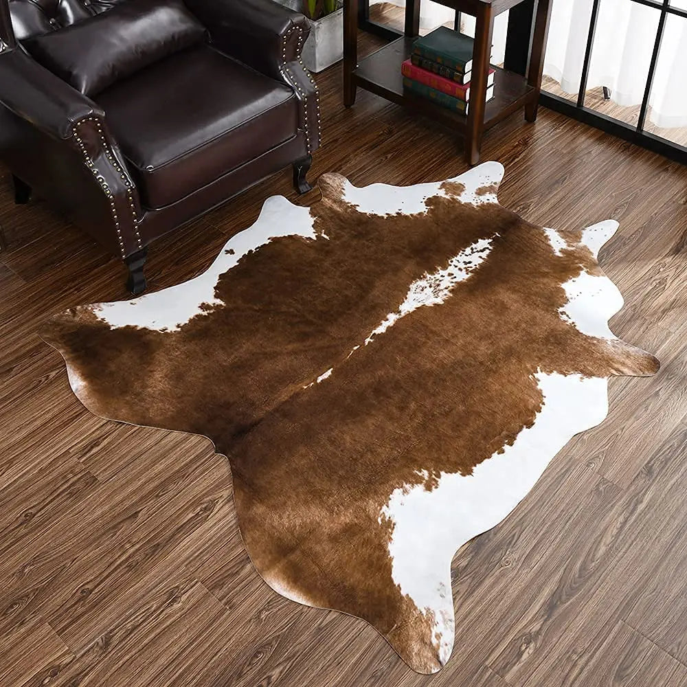 American style faux fur cowhide rug