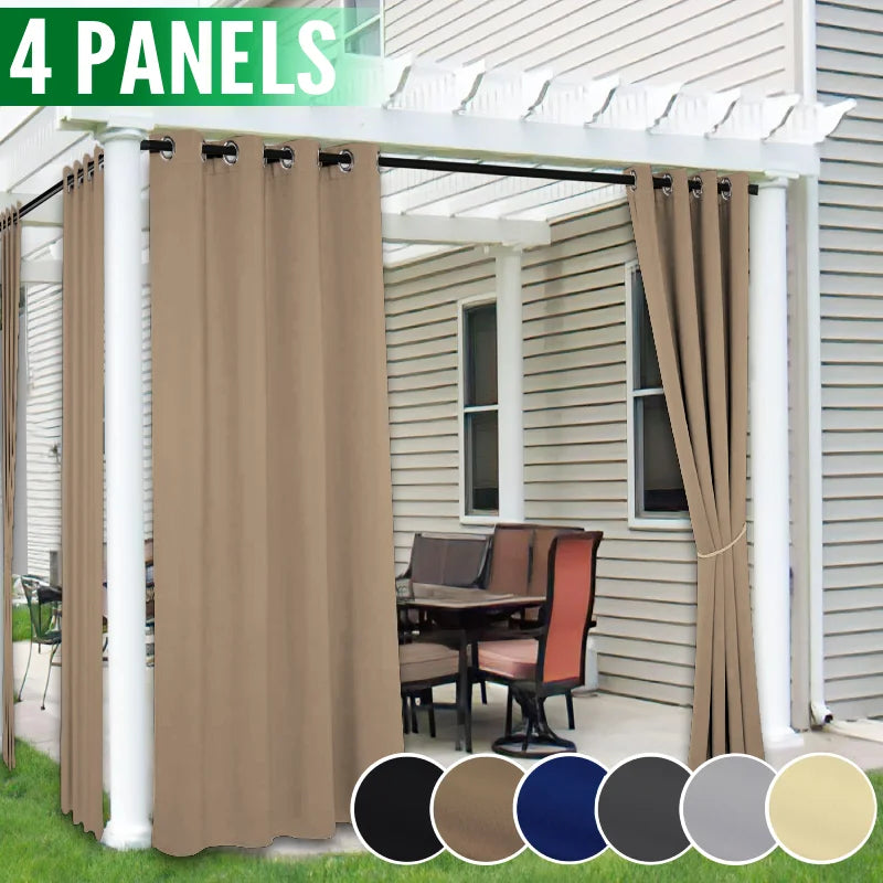 4 Panels Outdoor Curtains