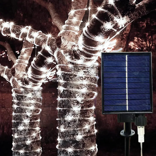 300 LED Solar Rope Lights Outdoor