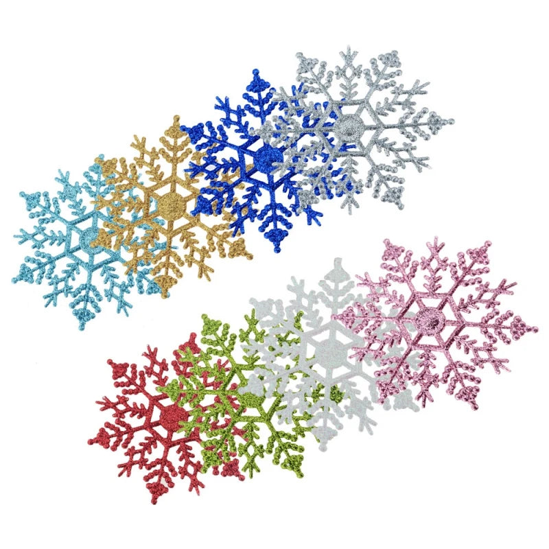 12pack Multi-color Snowflakes ornaments