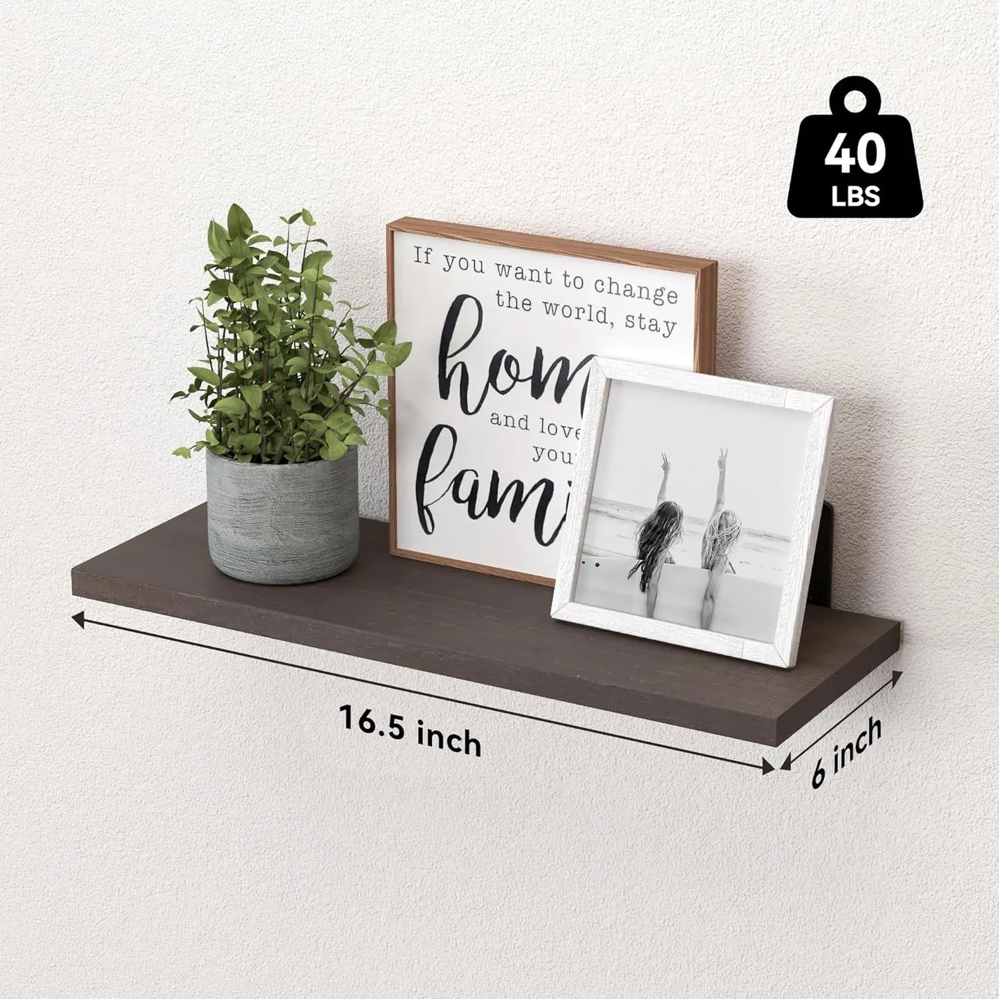 Rustic Floating Shelves Set of 6
