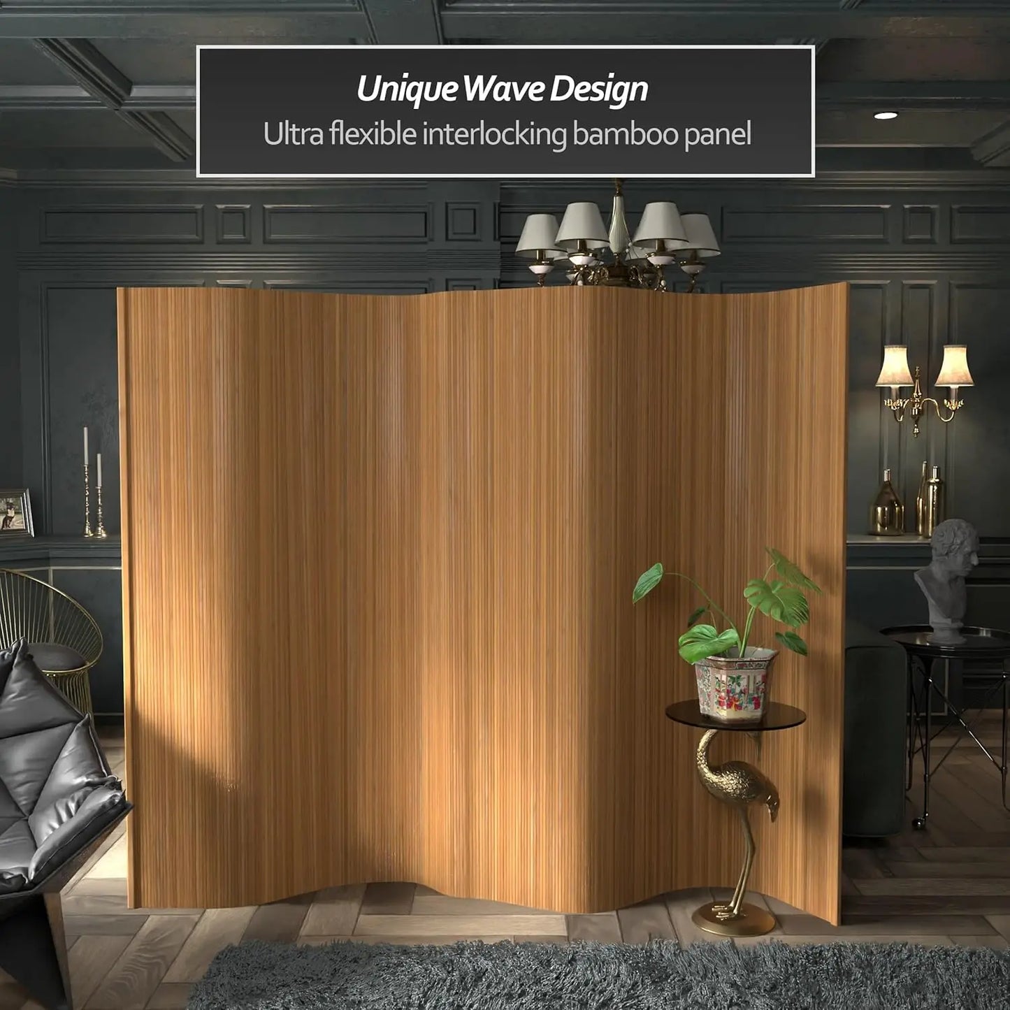 6 ft. Tall Bamboo Wave Screen