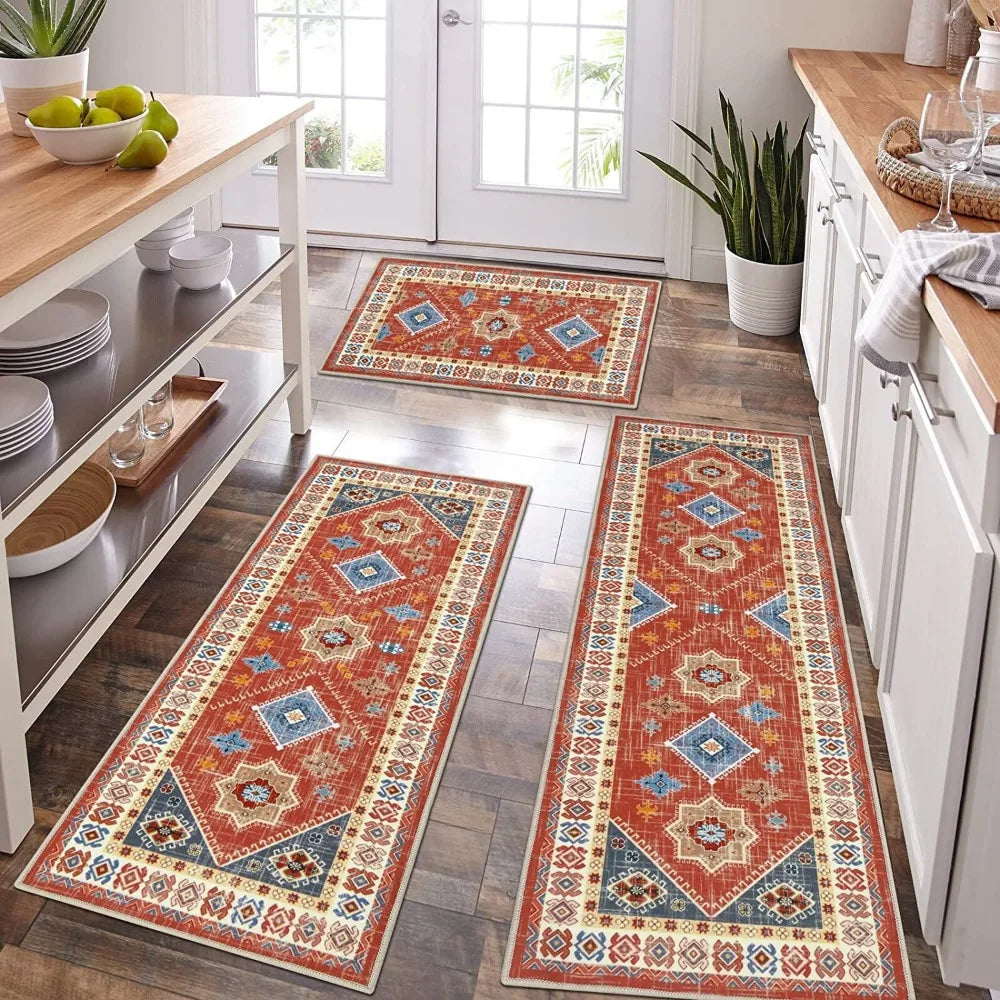 Kitchen rug set 3 pieces, washable