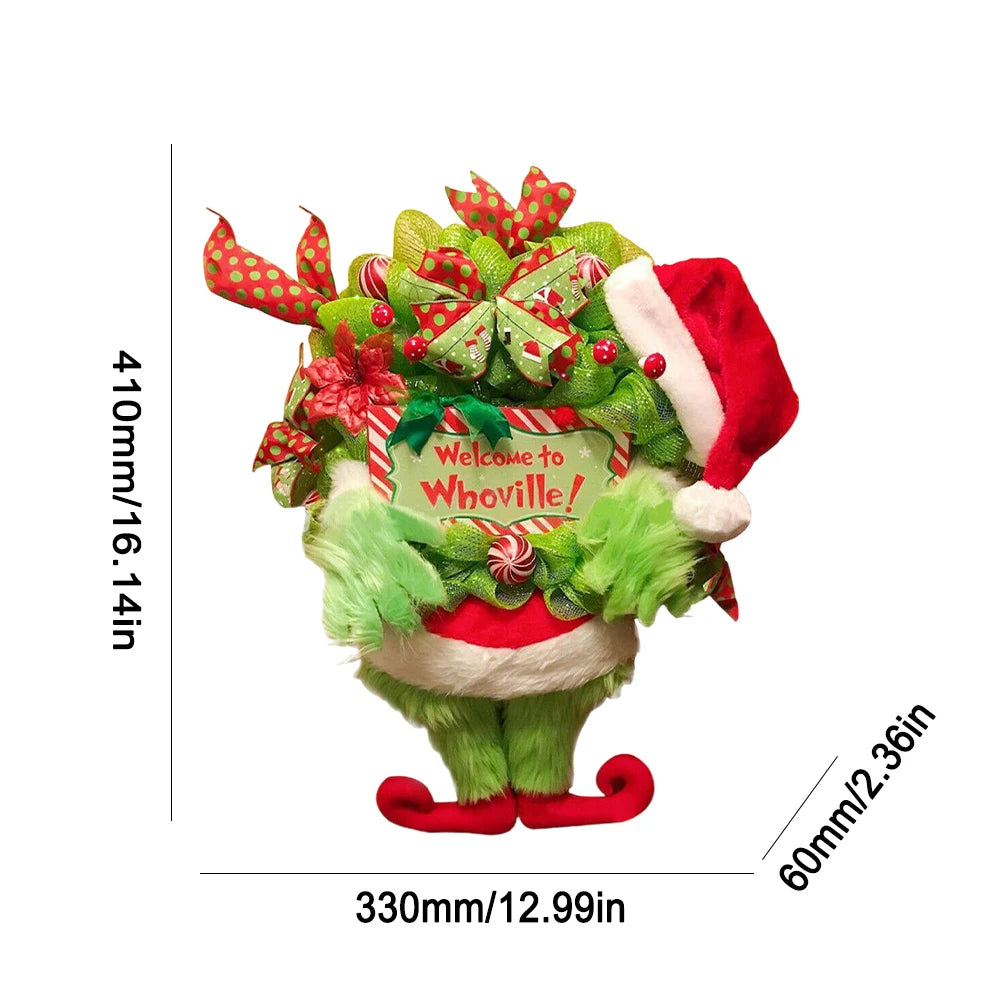 Grinch Hanging Wreath