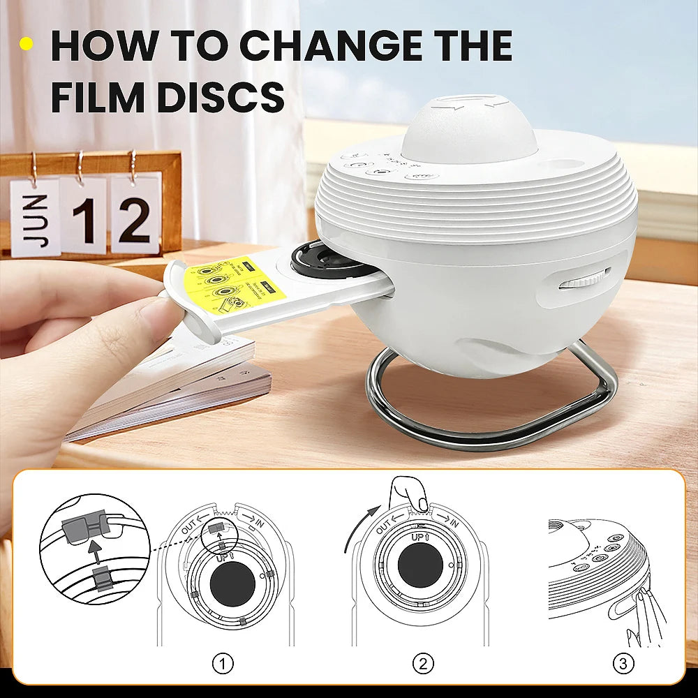 13 In 1 Planetarium Star Projector, 360° Rotating