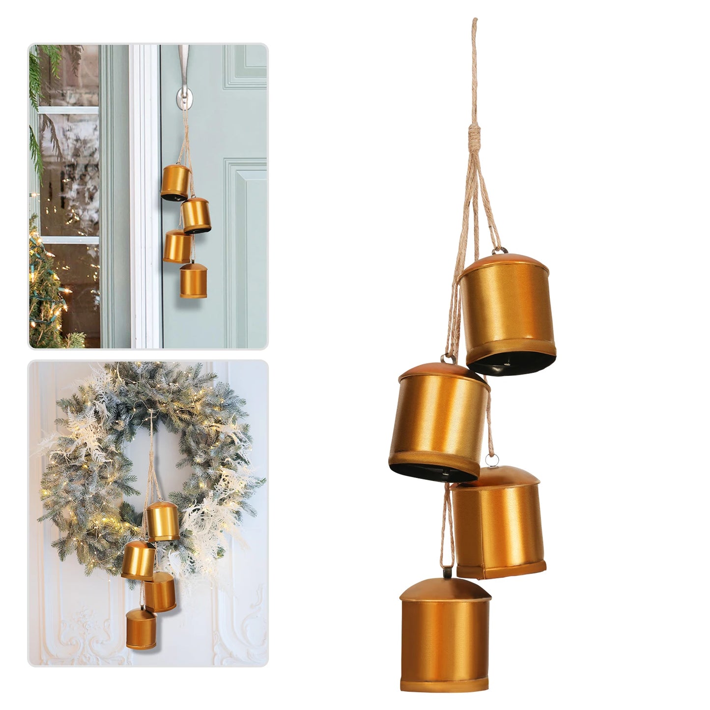 Vintage Cow Bells with Rope