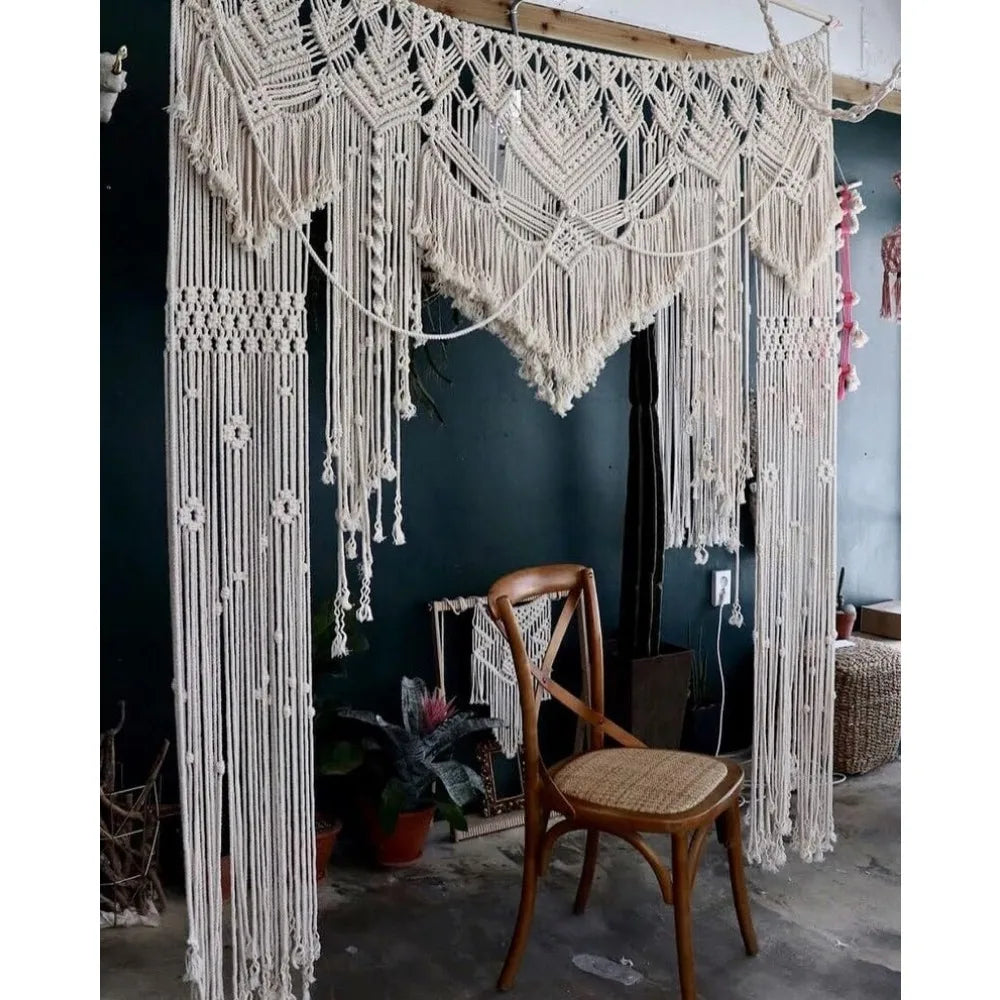 Handmade Bohemian Macramé Wedding Backdrop