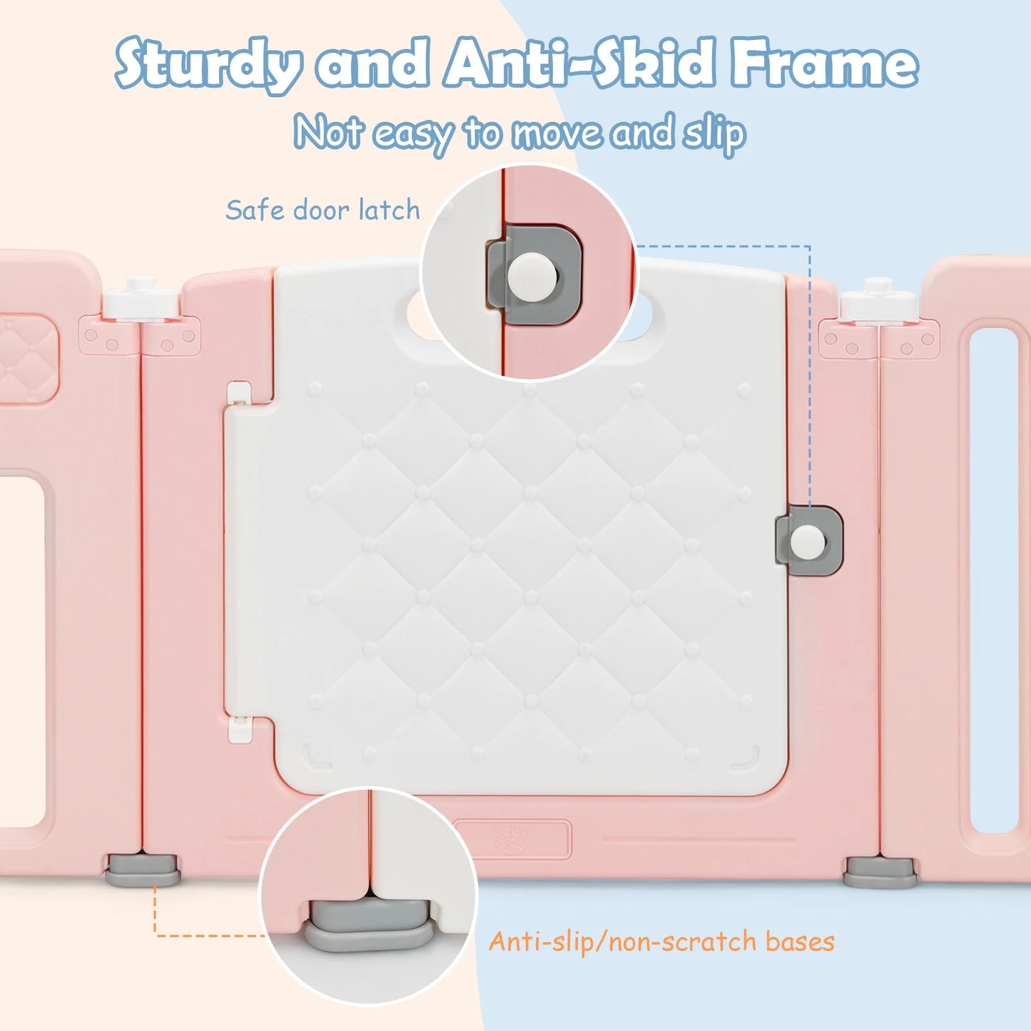 Kids Safety Activity Play Center w/ Drawing Board - 16 panels