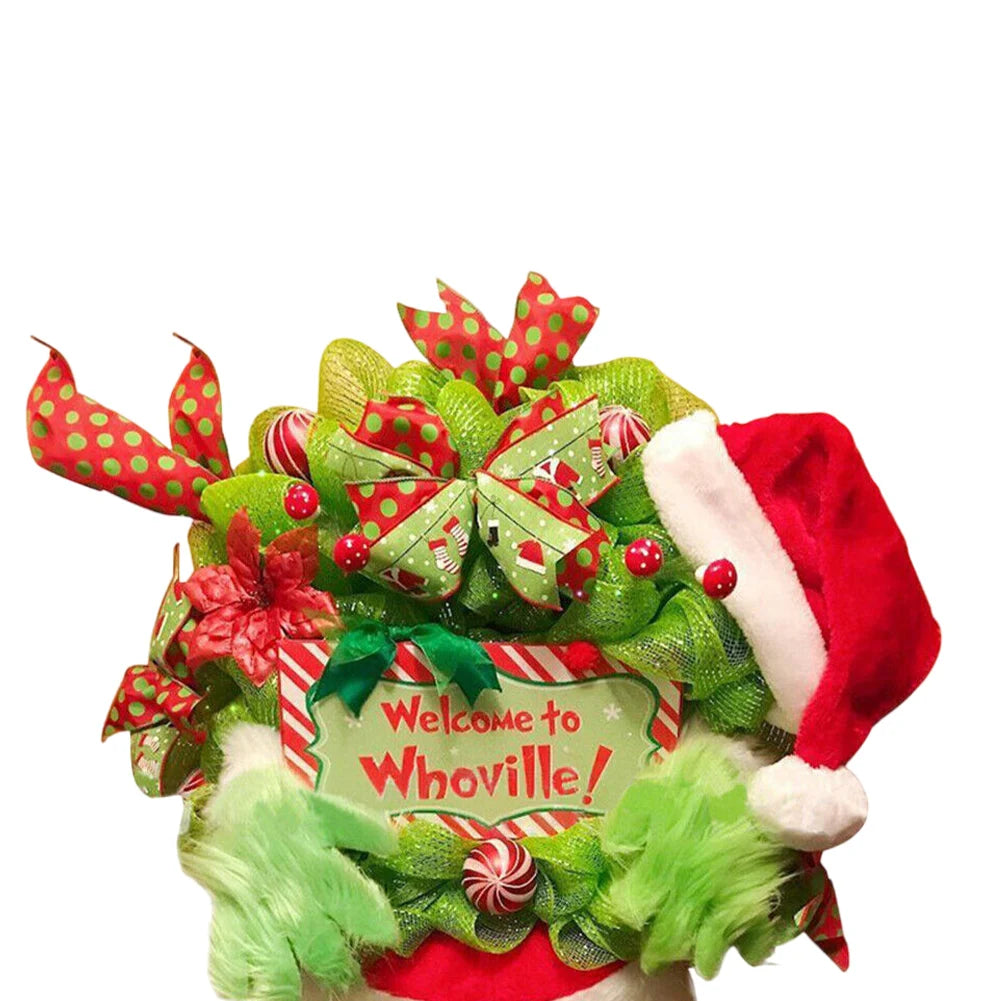 Grinch Hanging Wreath
