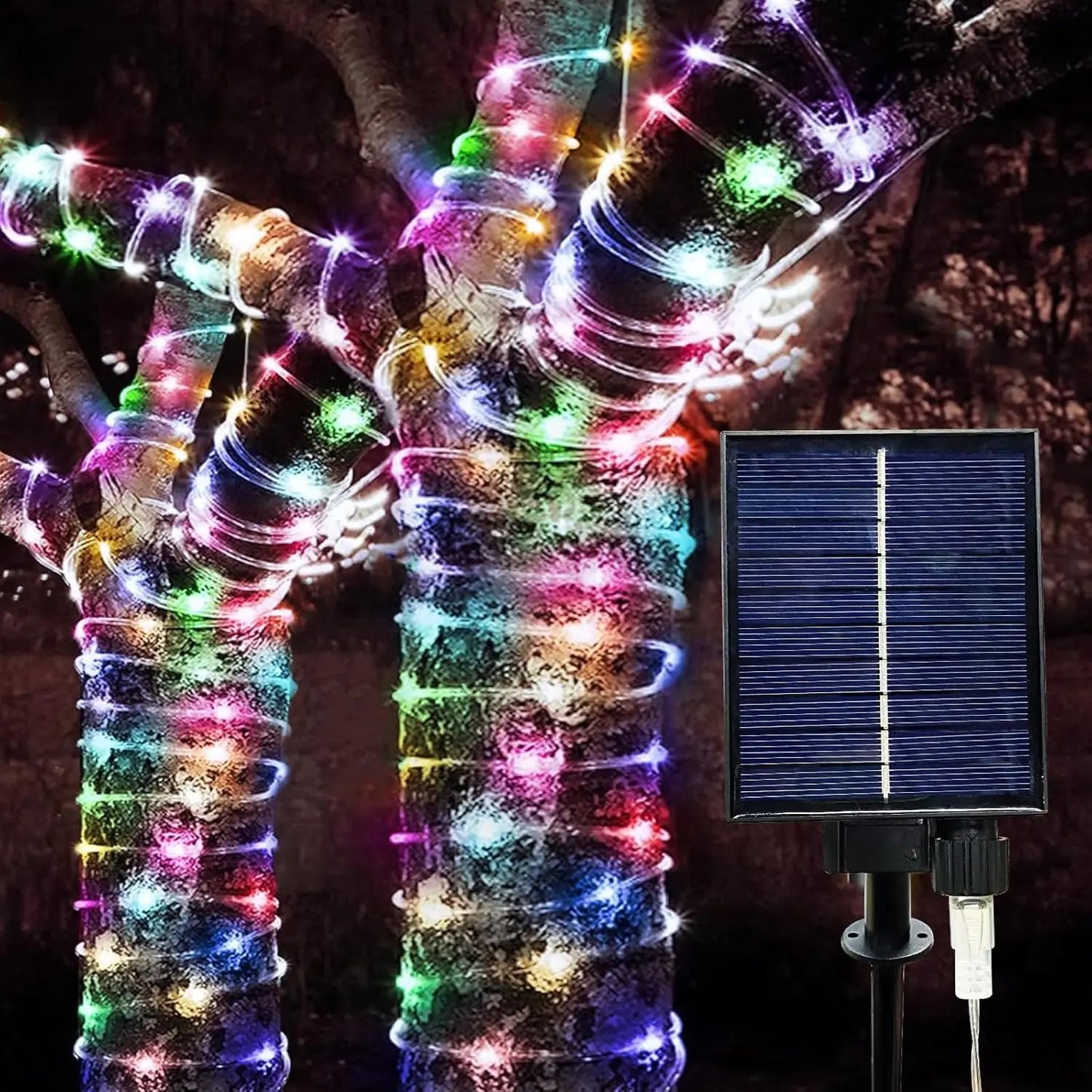300 LED Solar Rope Lights Outdoor