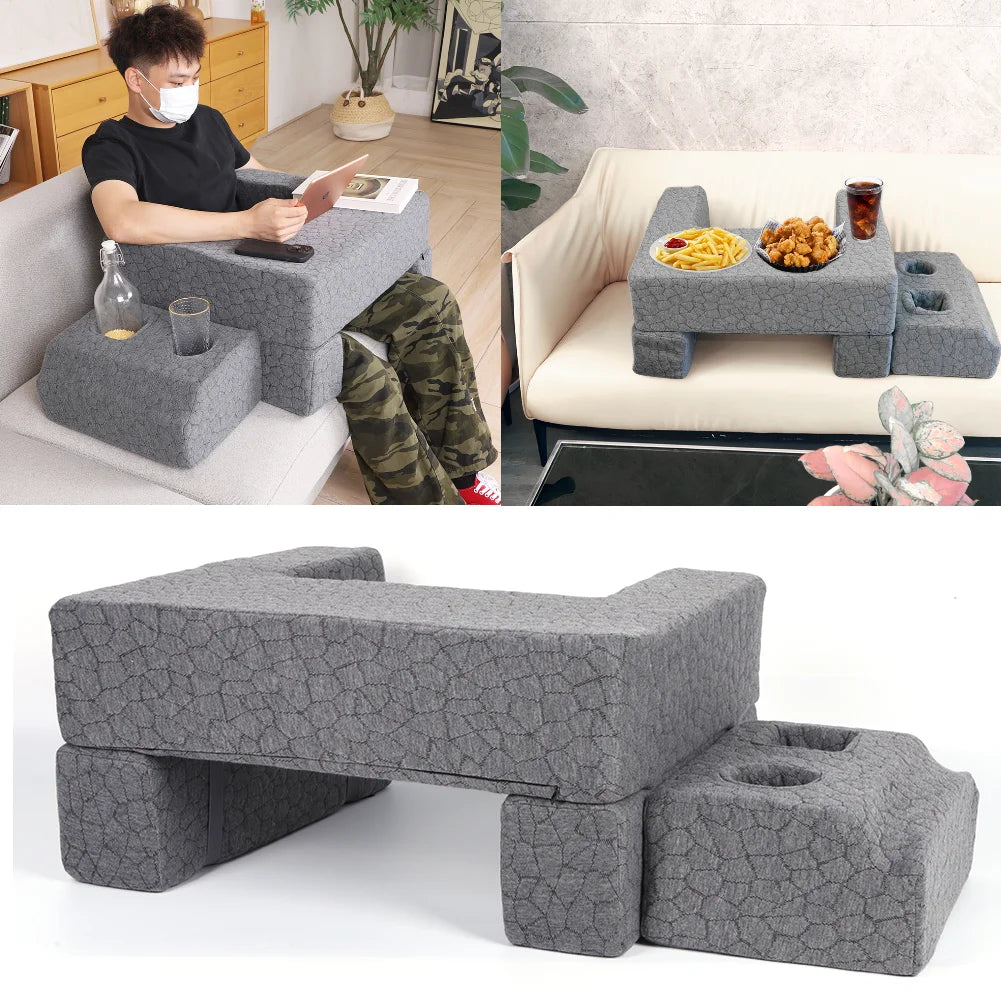 Extra Large Reading & Gaming Pillow with Cup Holder