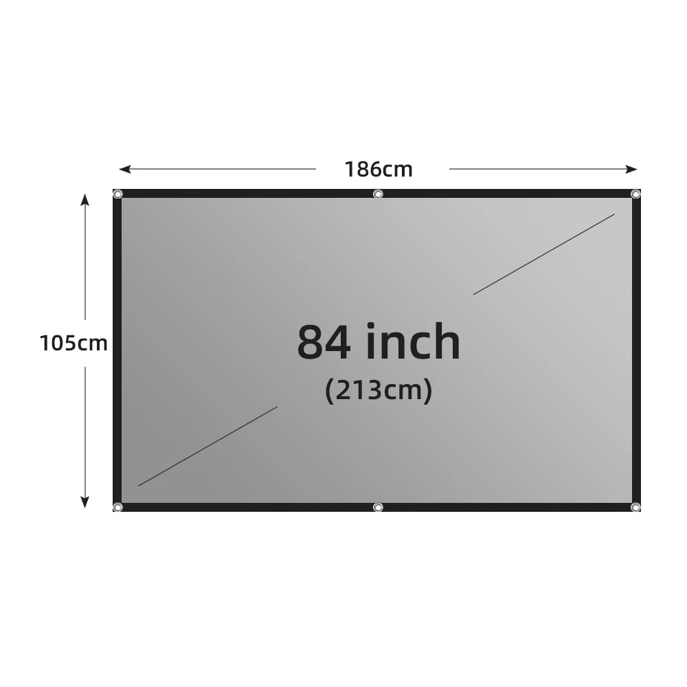 Home Outdoor Projector Screen 60" x 133"
