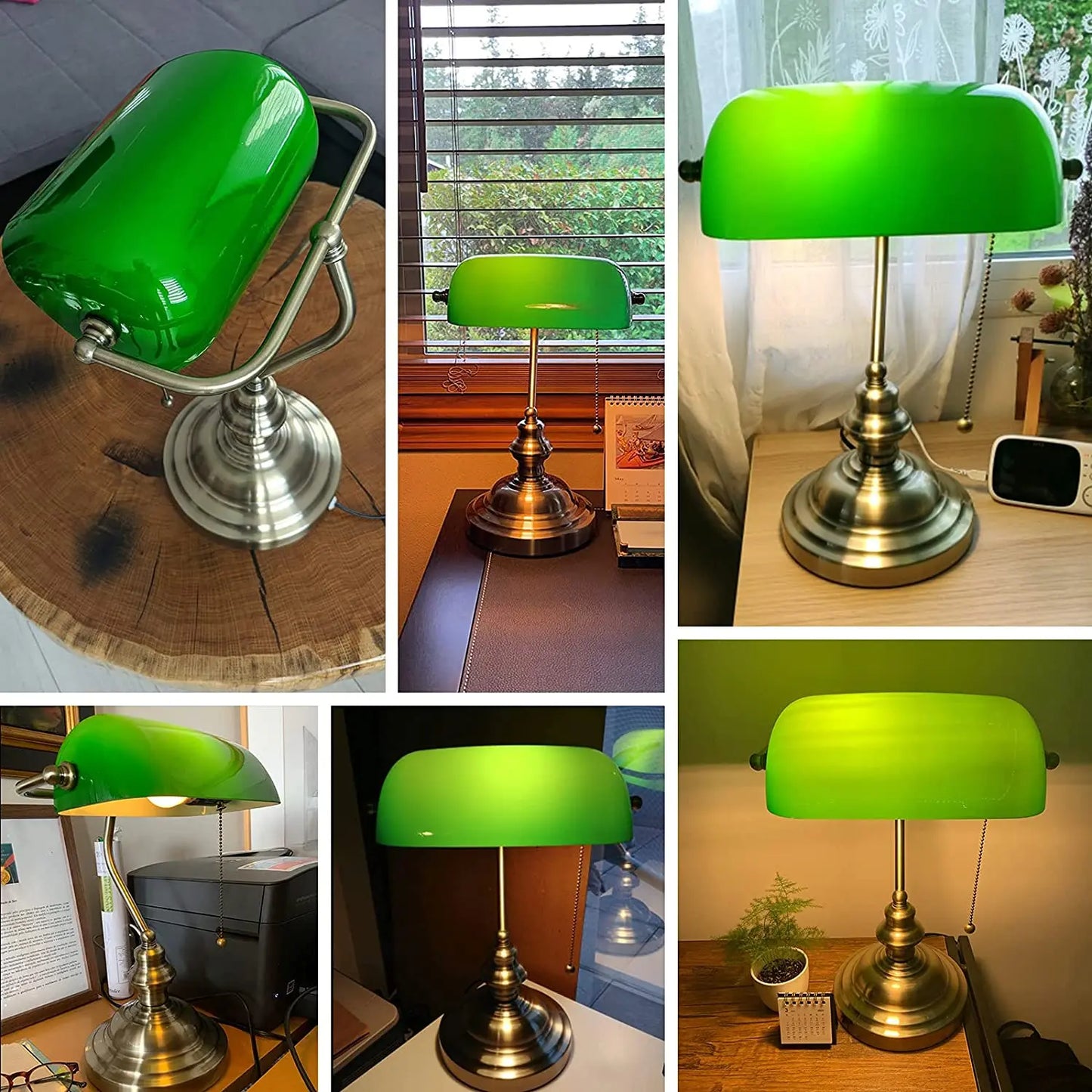 Retro industrial Classical banker table lamp