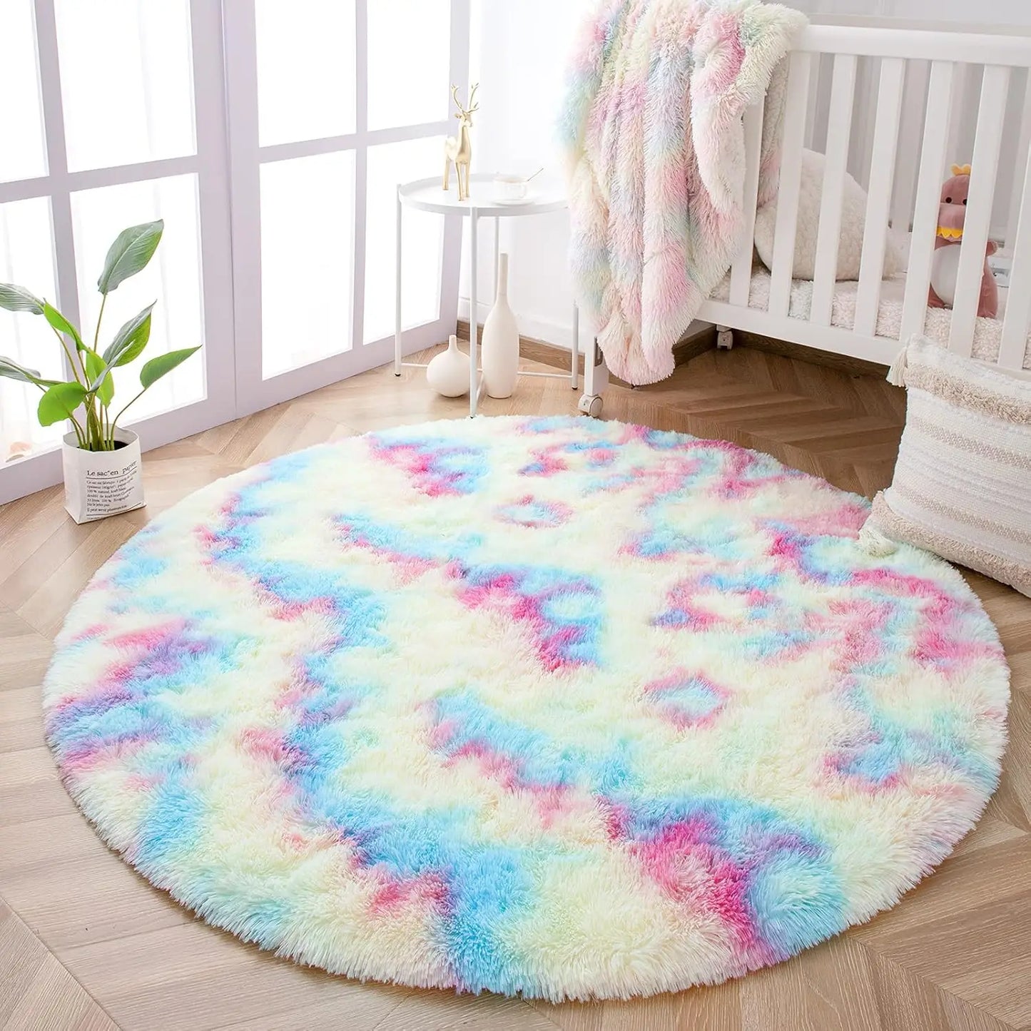 Round Thick Carpet Soft Rug