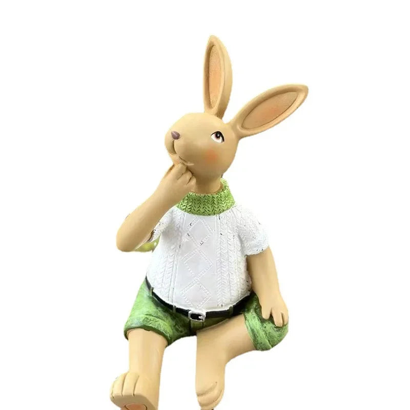 Rural Pastoral Easter Style Lovely Couples Double Rabbit