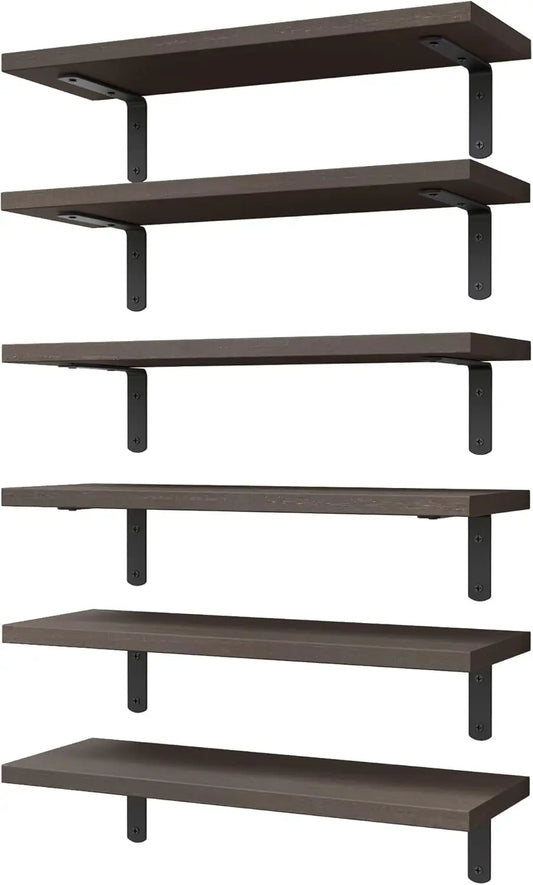 Rustic Floating Shelves Set of 6