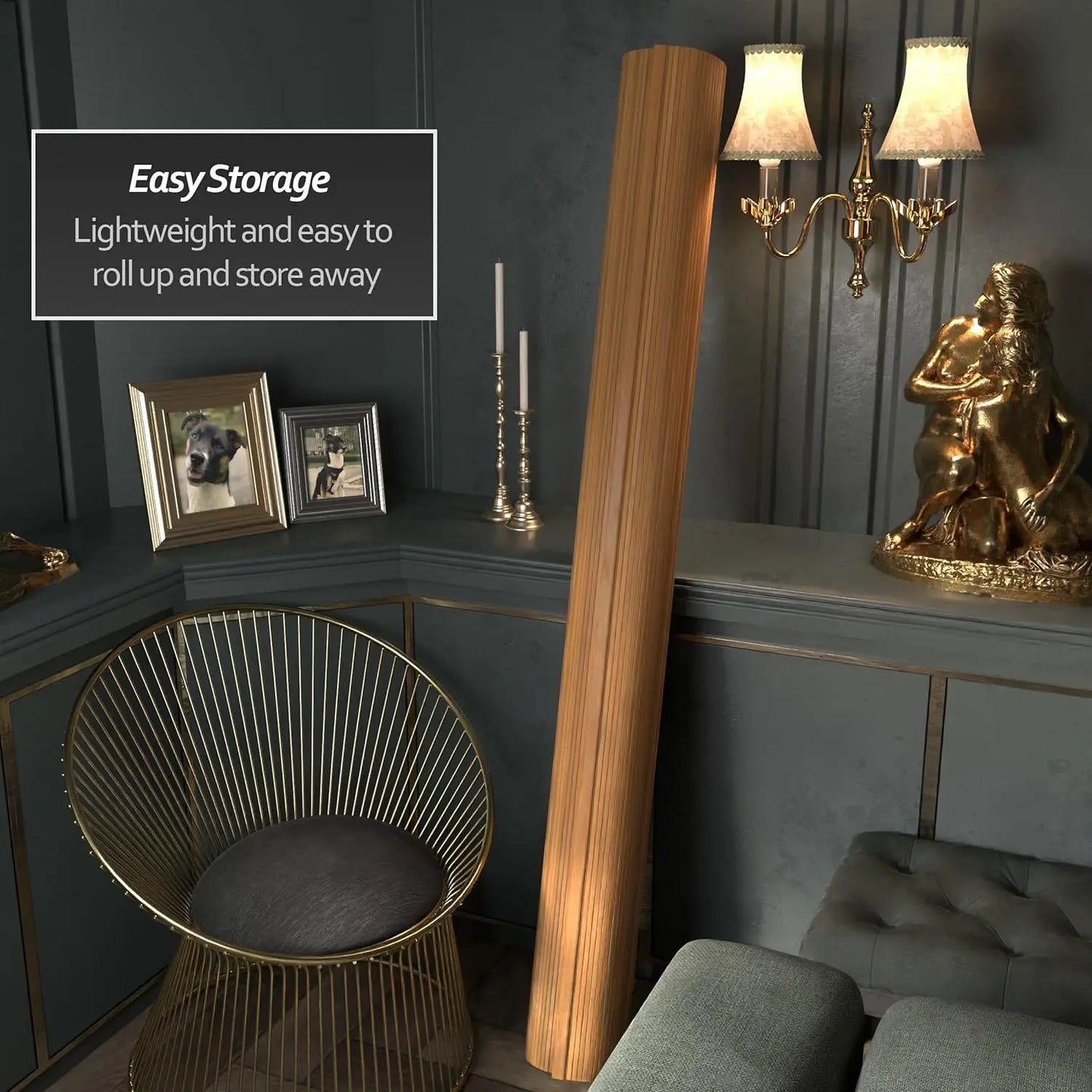 6 ft. Tall Bamboo Wave Screen