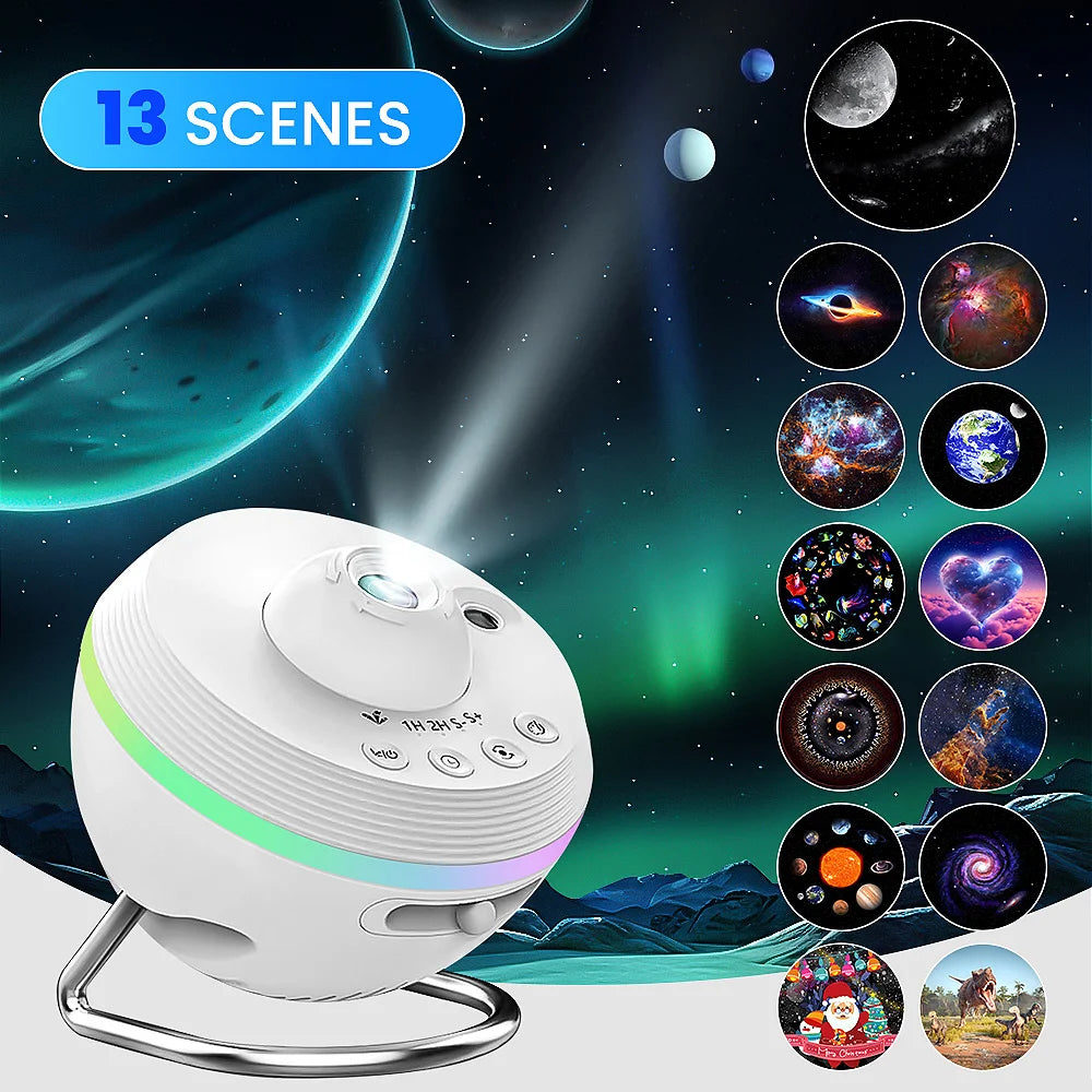 13 In 1 Planetarium Star Projector, 360° Rotating