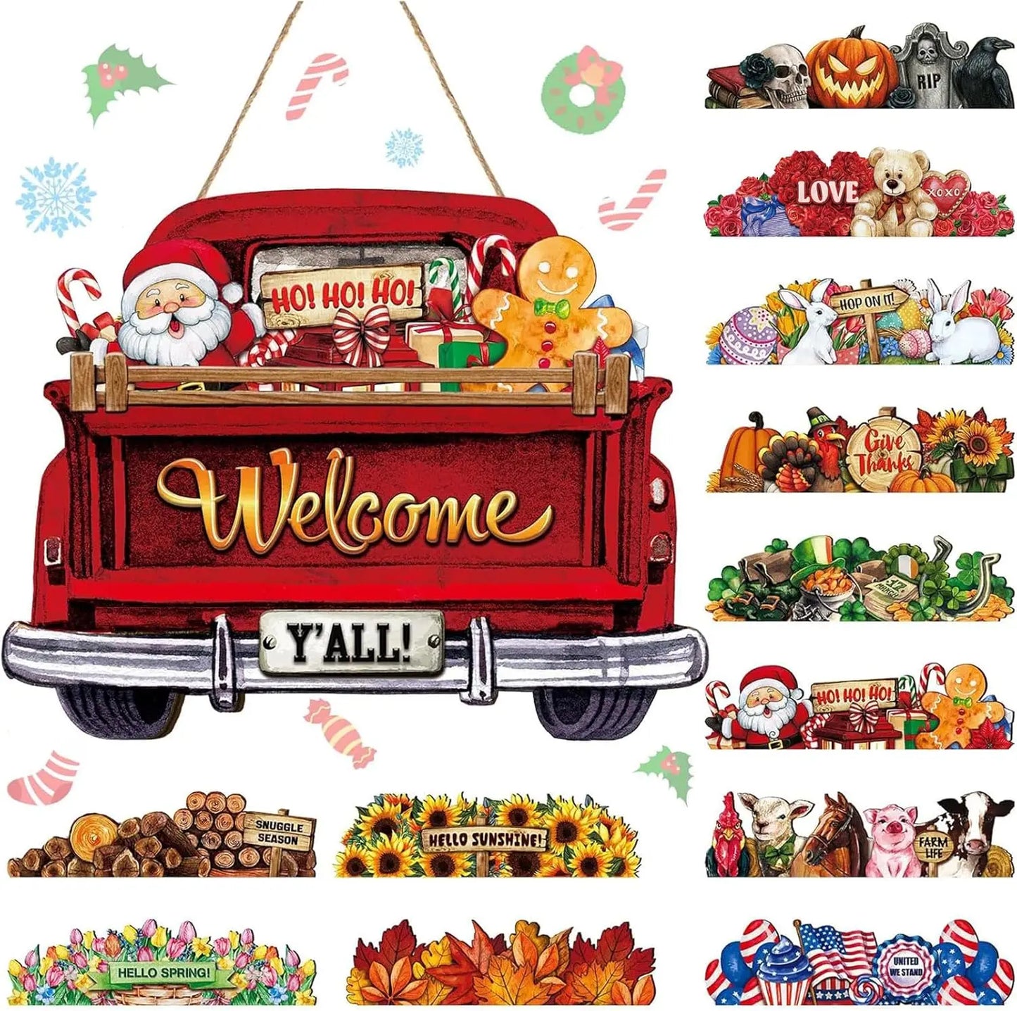 Interchangeable Welcome Sign Truck with12 Icons