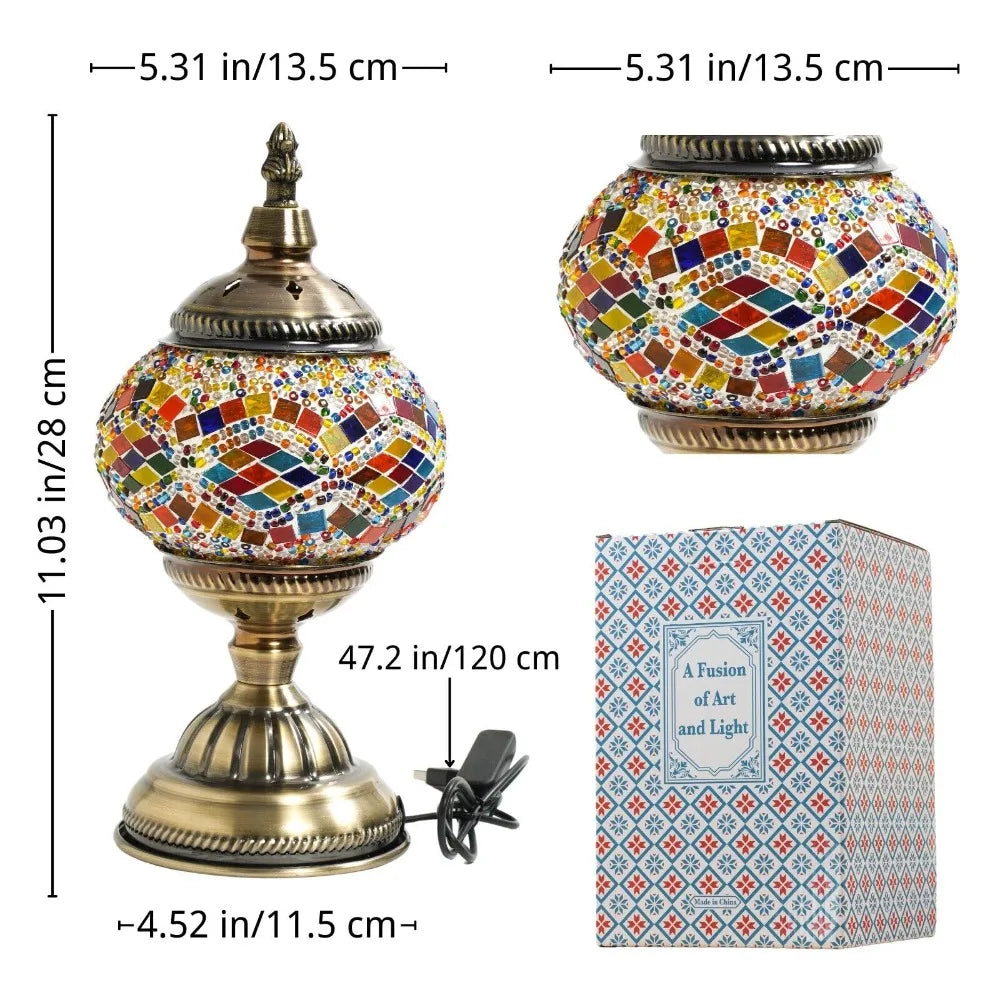 Stained Glass Turkish Table Lamp